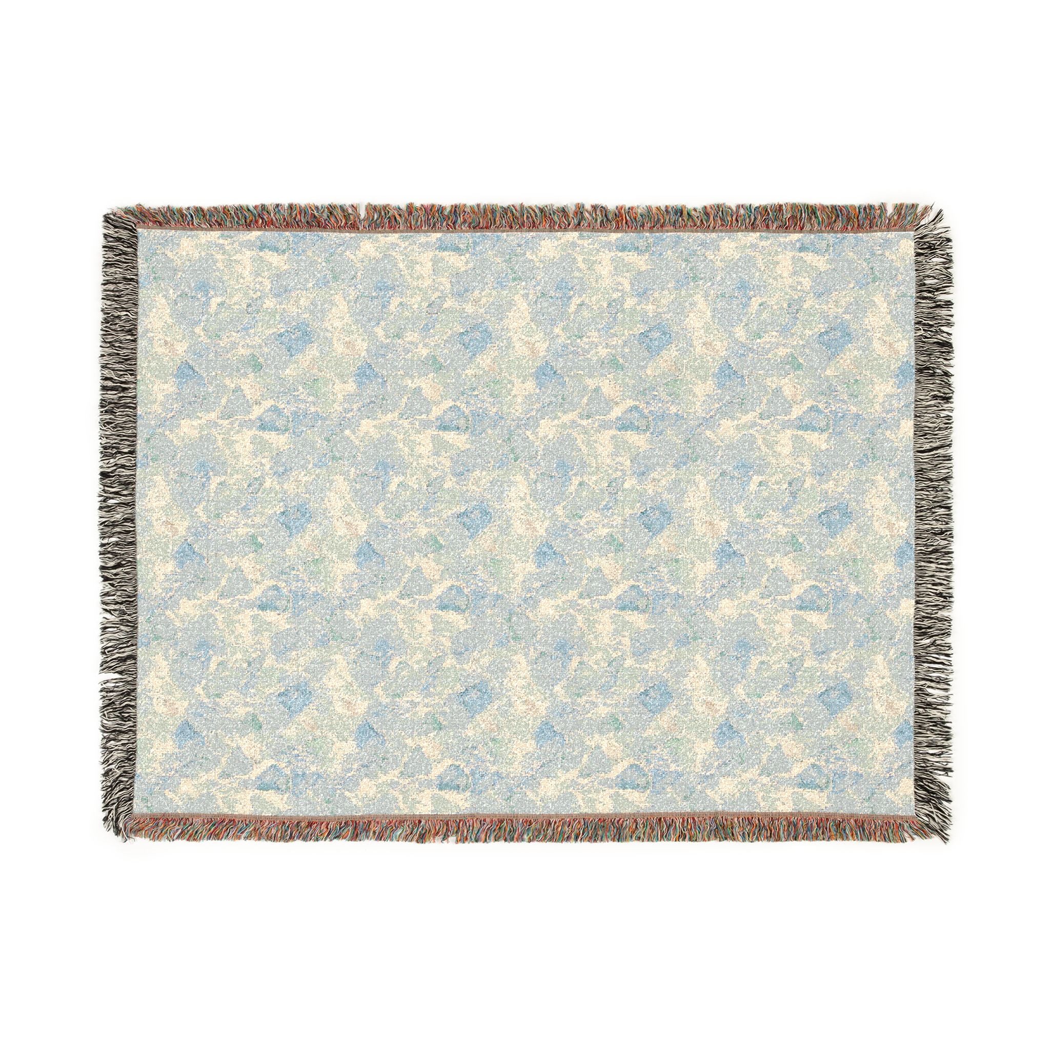 Maddison Shores Sea Glass Watercolor Woven Beach Blanket