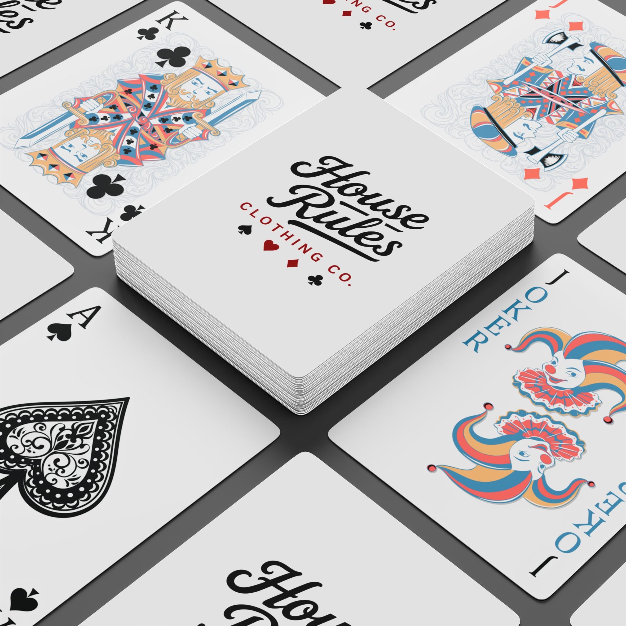 House Rules Poker Playing Cards – Vintage Ace Spade Deck for Game Night